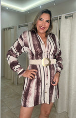 Printed Button Down Dress
