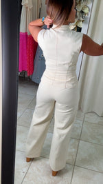 Beige Vest Plum Pant Set