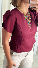 Tulip Hem Bow Beck Top