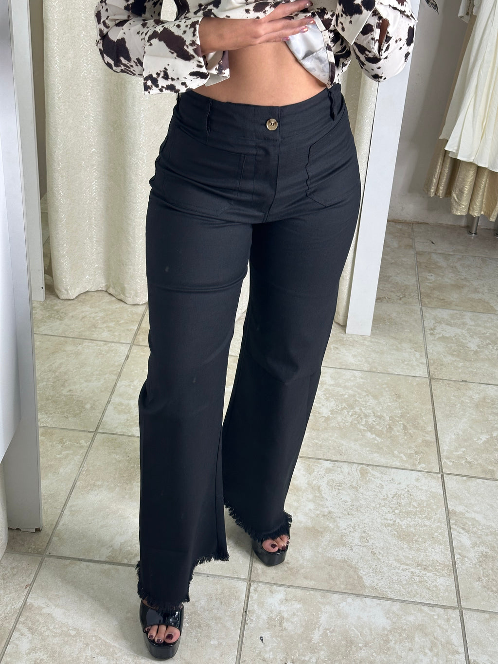 Cropped Pants Streth