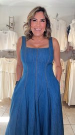 Lightweight Denim Midi Dress