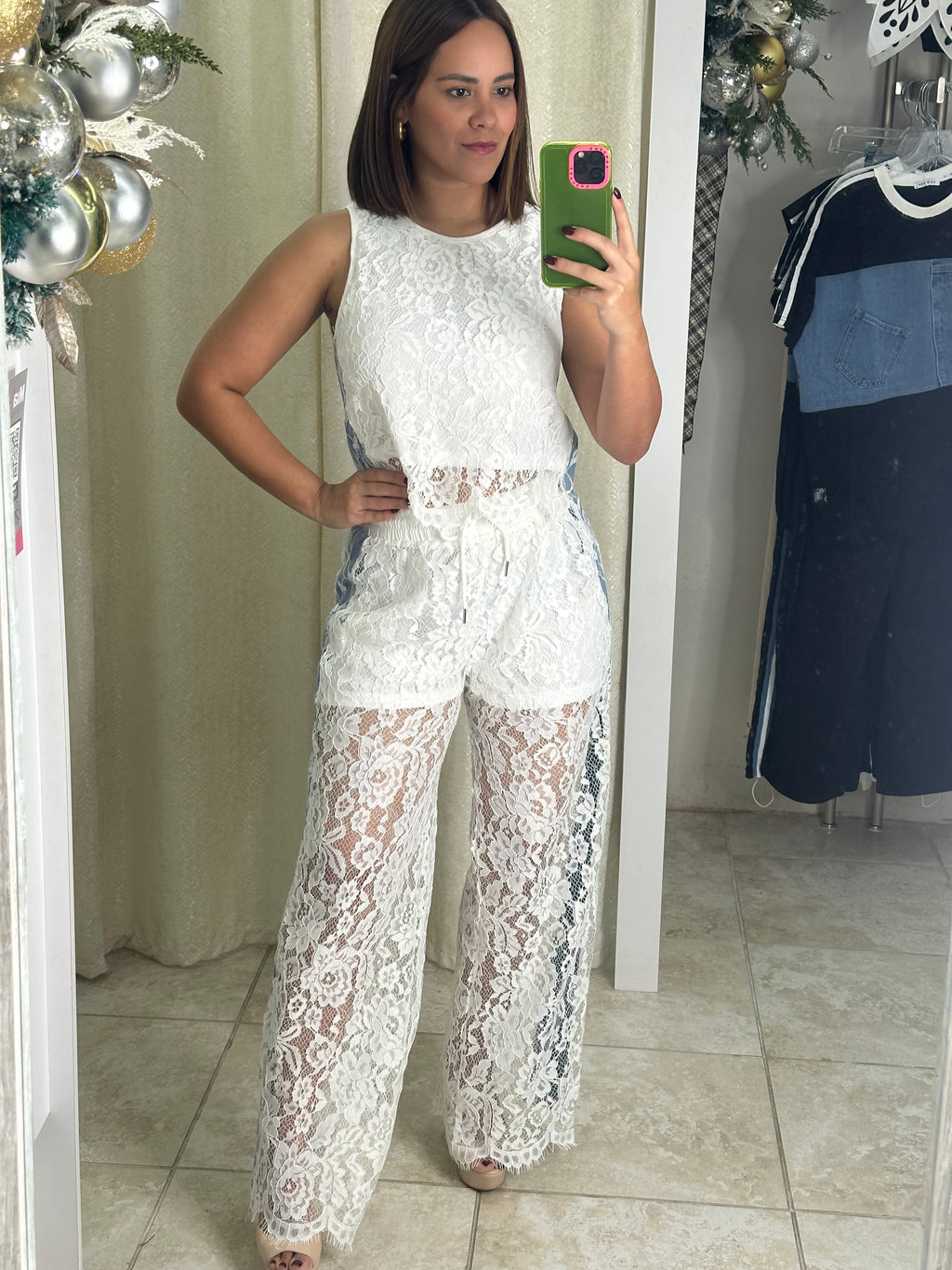 White Top & Pant Set