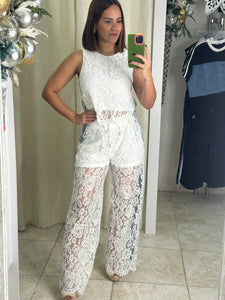 White Top & Pant Set