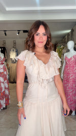 Nude Suit With Curl Dress
