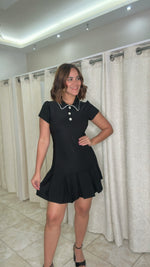 Black & Pearl Mini Dress