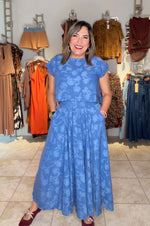 Denim Midi Skirt & Top Set