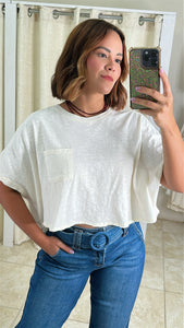 Cream Solid Tee