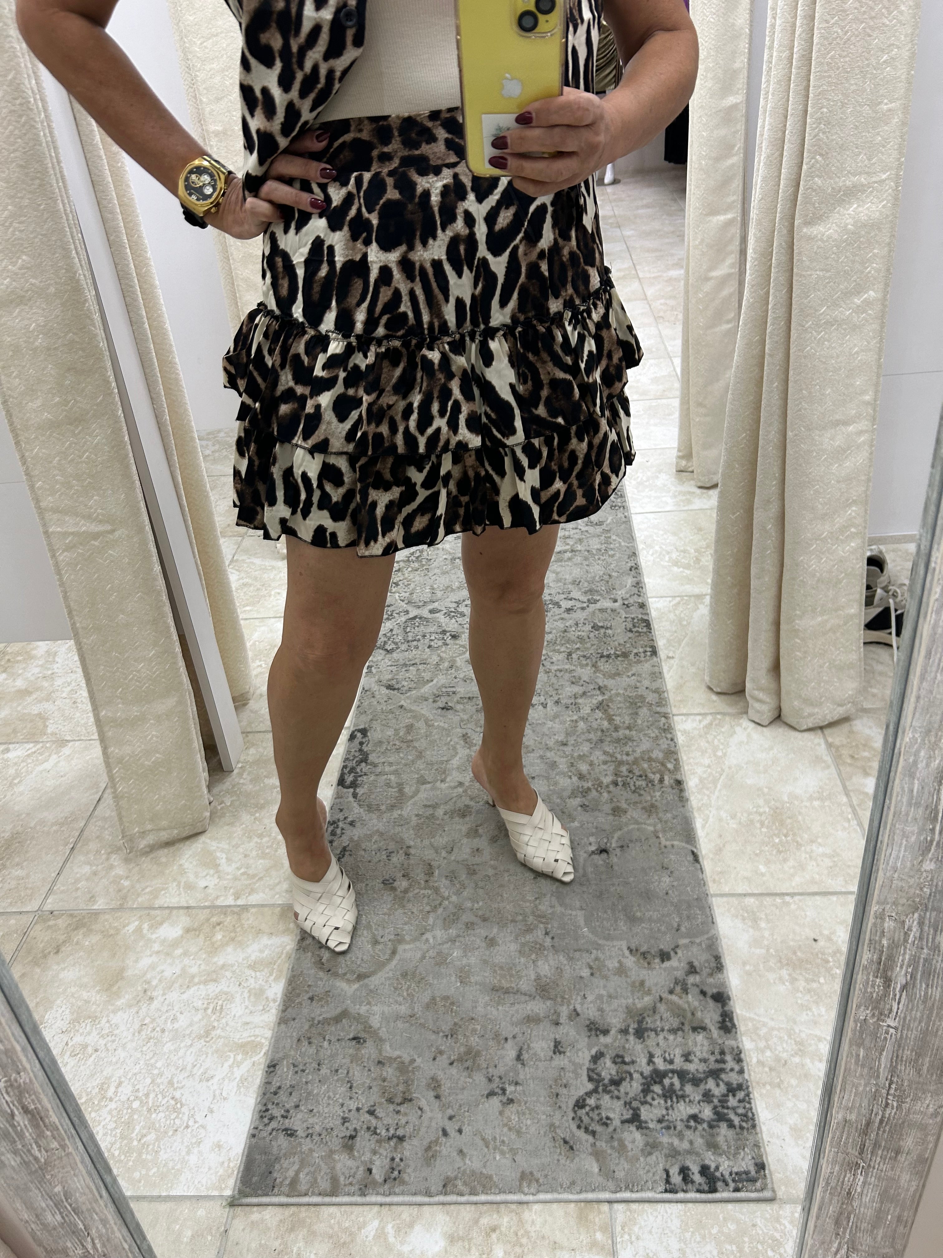 Animal print skirt