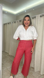 Raspberry Wide Leg Pant