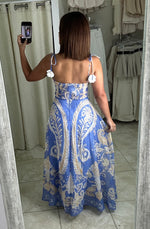 Paisley Blue Maxi Dress