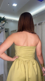 Pleated Kiwi Maxi Dress