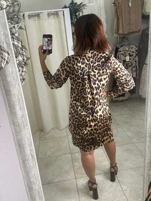 Leopard Shirt Dress