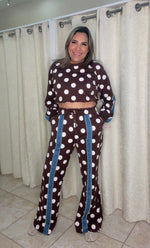 Polka Dot Denim Pants Set