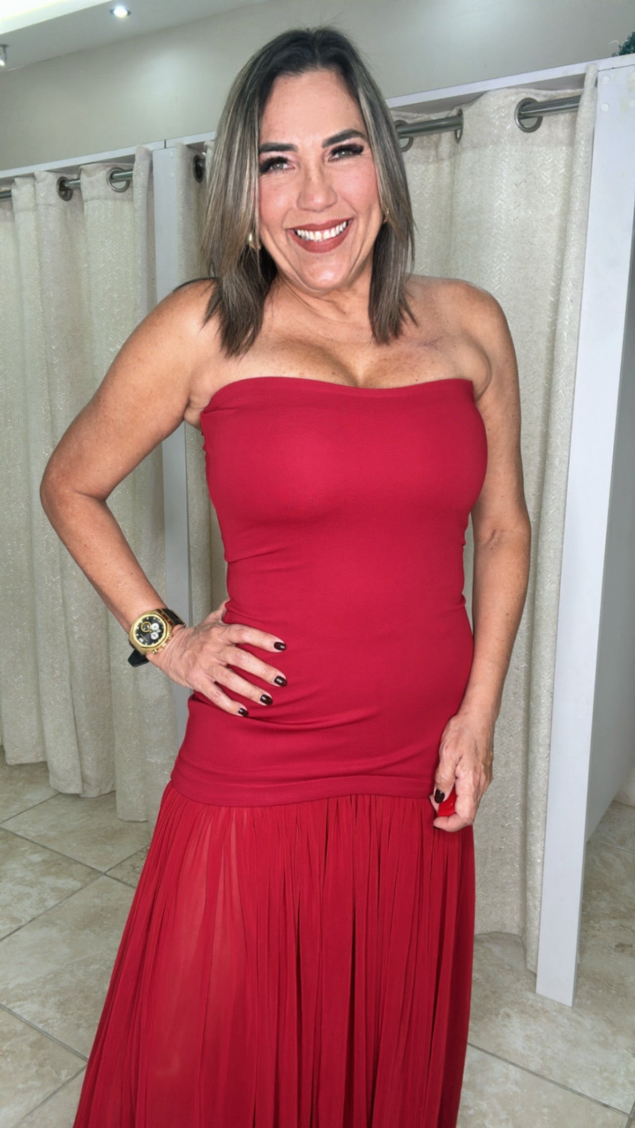 Red Tube Maxi Dress