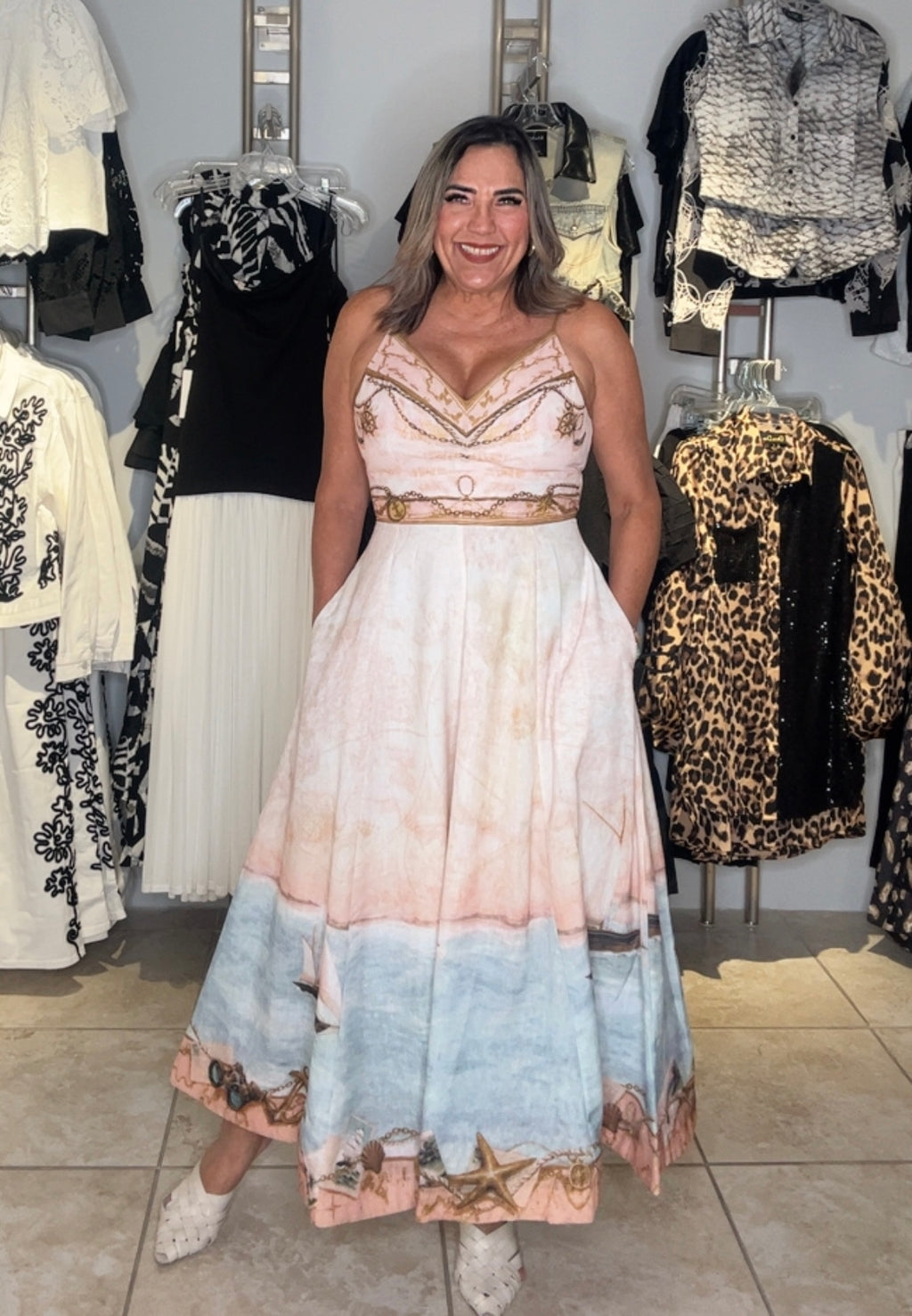 Nautic Printed Dress