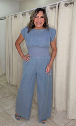 Denim Front Zip Jumpsuit