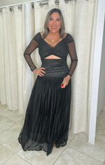 Black Draped Dress