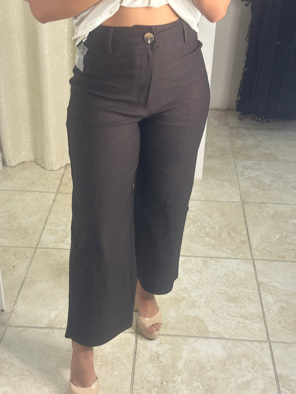 Brown High Waist Pants