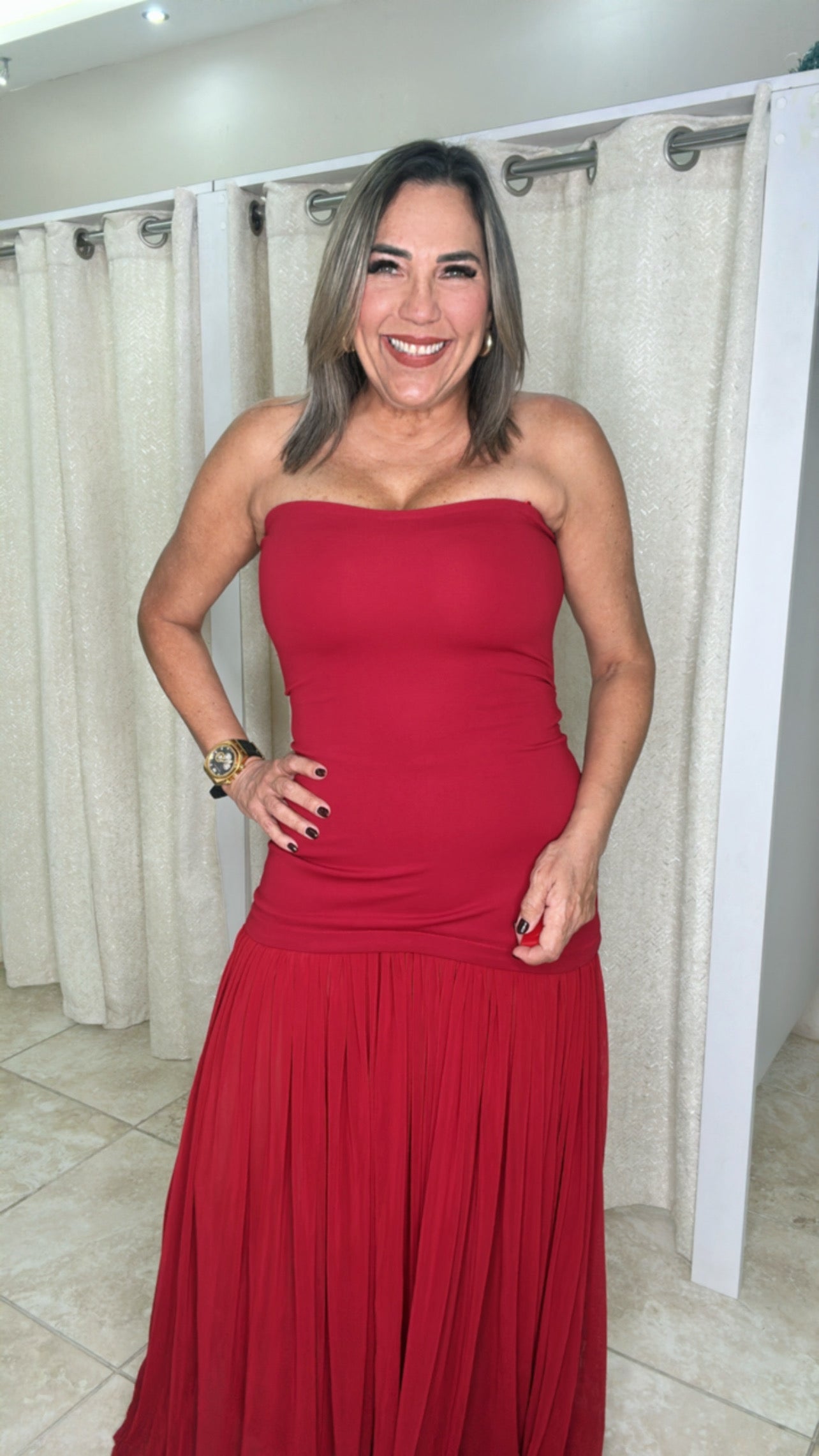 Red Tube Maxi Dress
