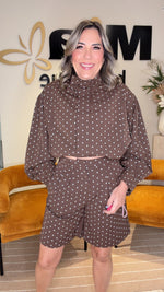 Coffee Jacket & Short Set