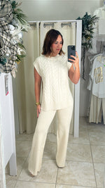 Knitted Top And Long Pants Set