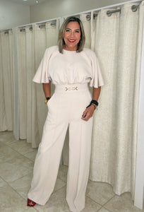 Elegant Beige Jumpsuit