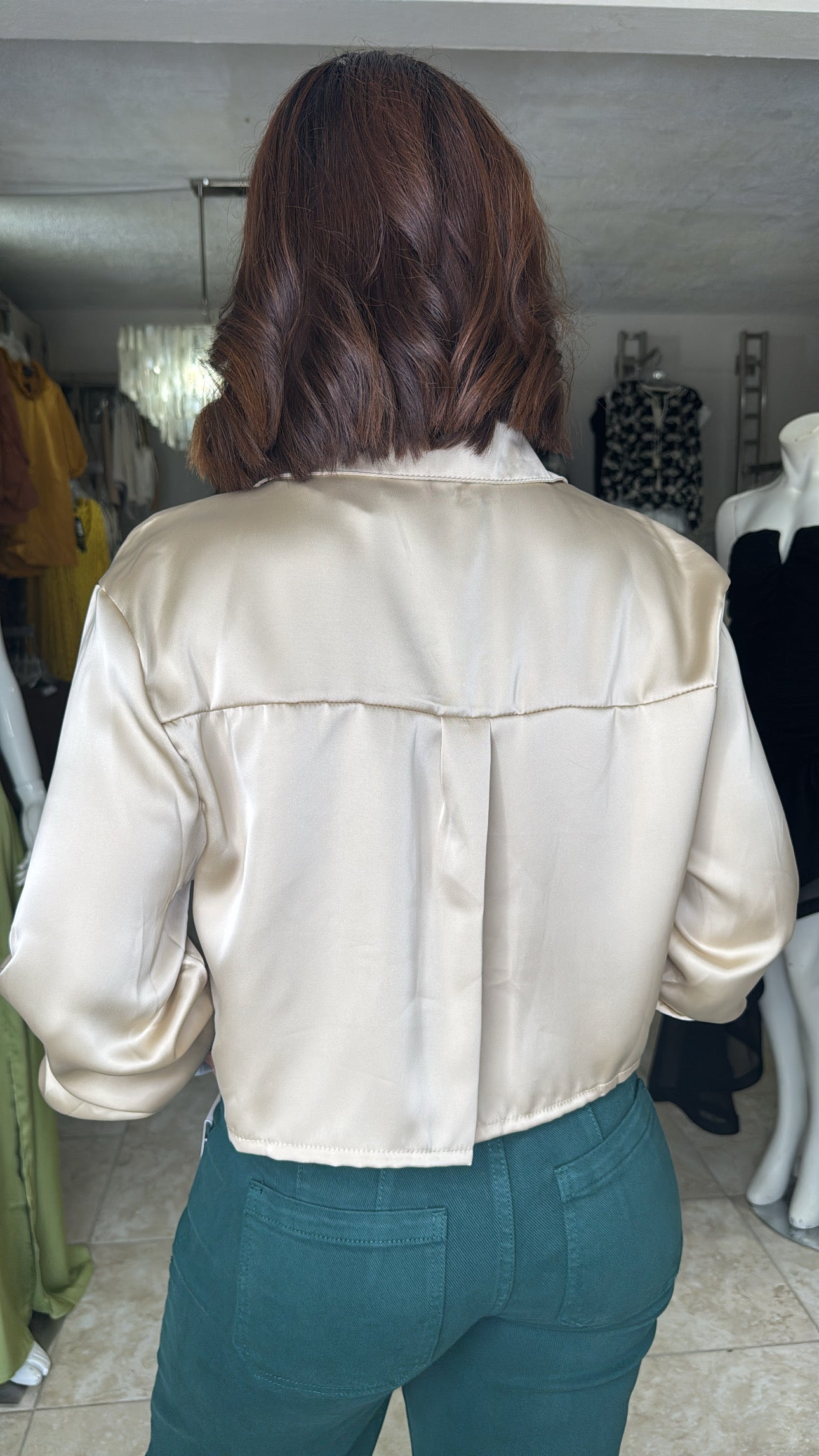 Satin Beige Blouse