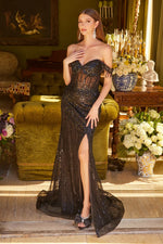 Black Sequin Formal Dress