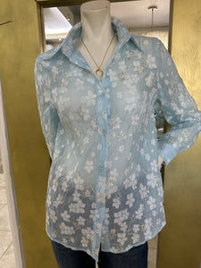 Baby Blue Elegant Blouse