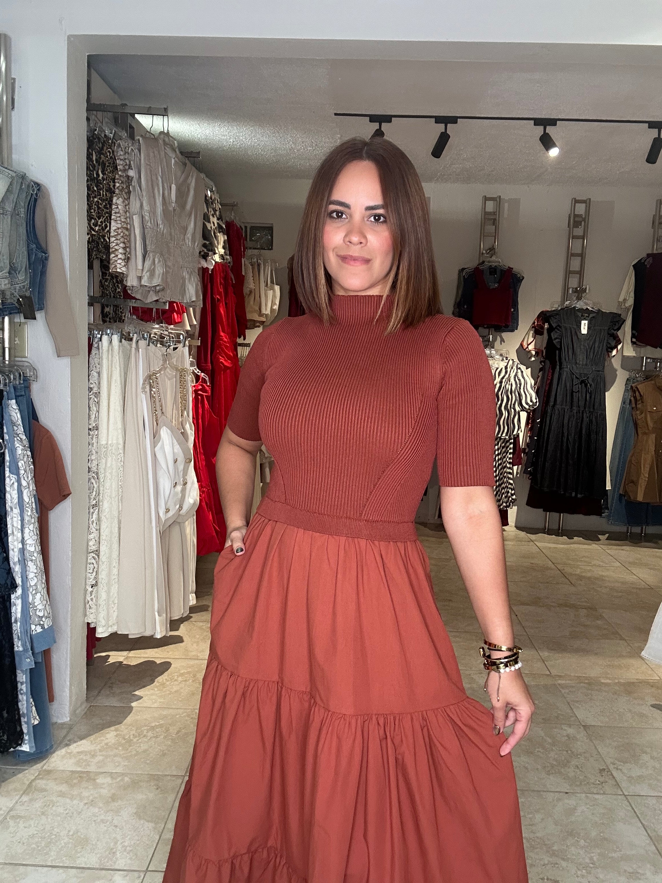 Sweater Knit Midi Dress