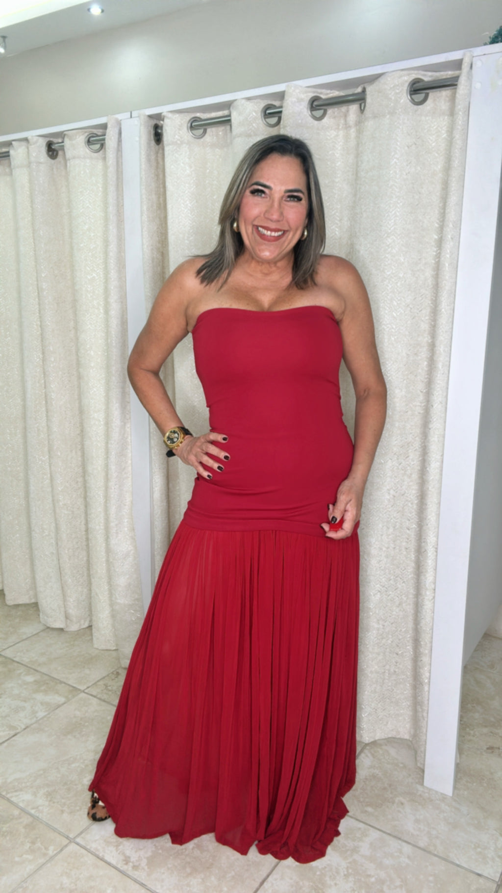 Red Tube Maxi Dress