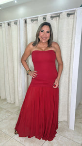 Red Tube Maxi Dress