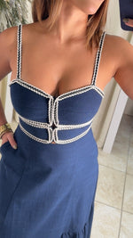 Sweetheart Neckline Midi Dress