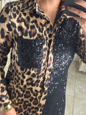 Leopard Shirt Dress