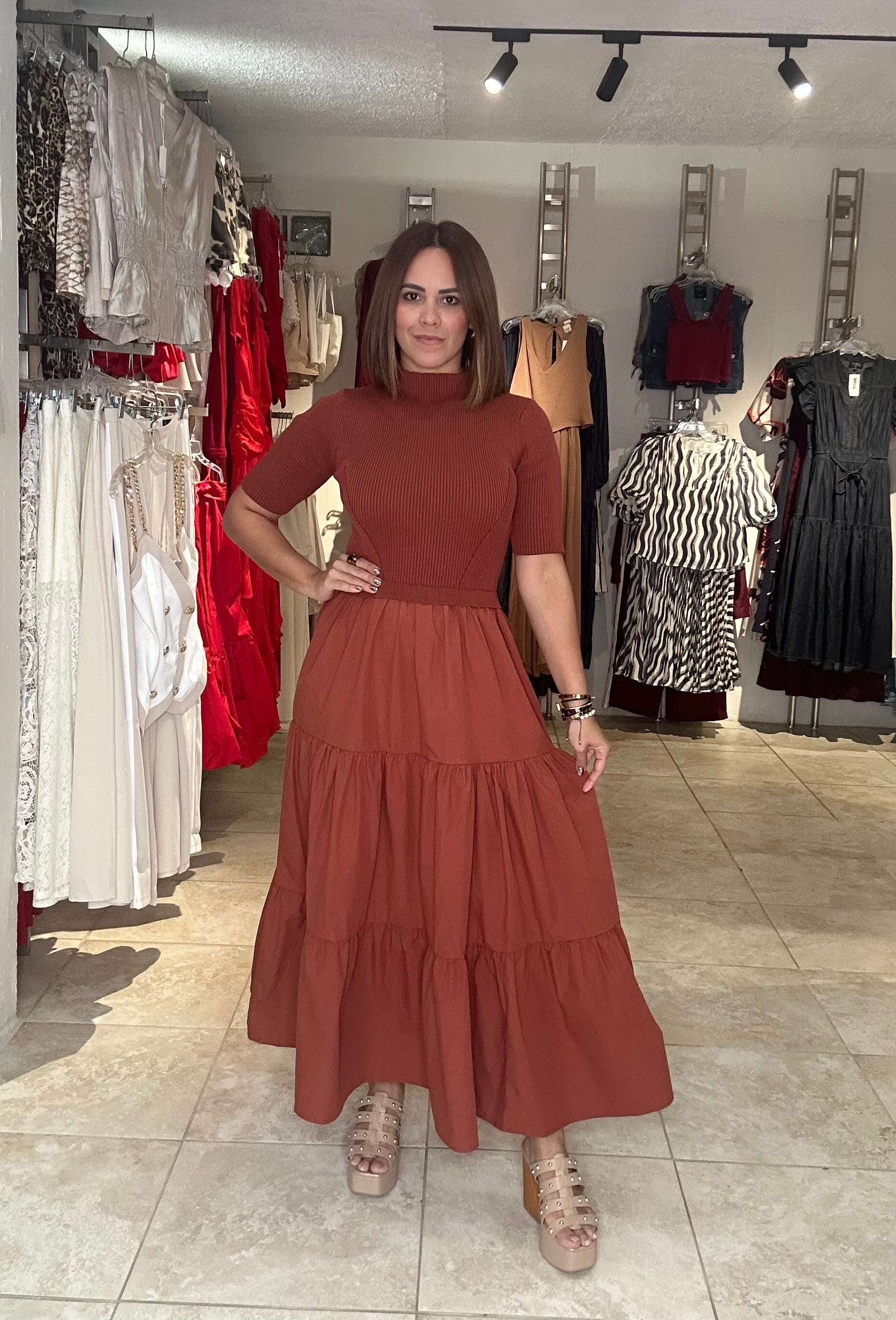 Sweater Knit Midi Dress