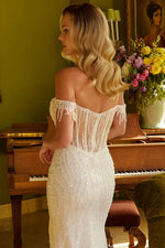 White Elegant Formal Dress