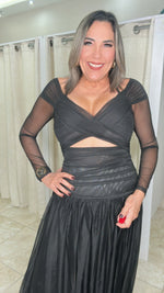 Black Draped Dress