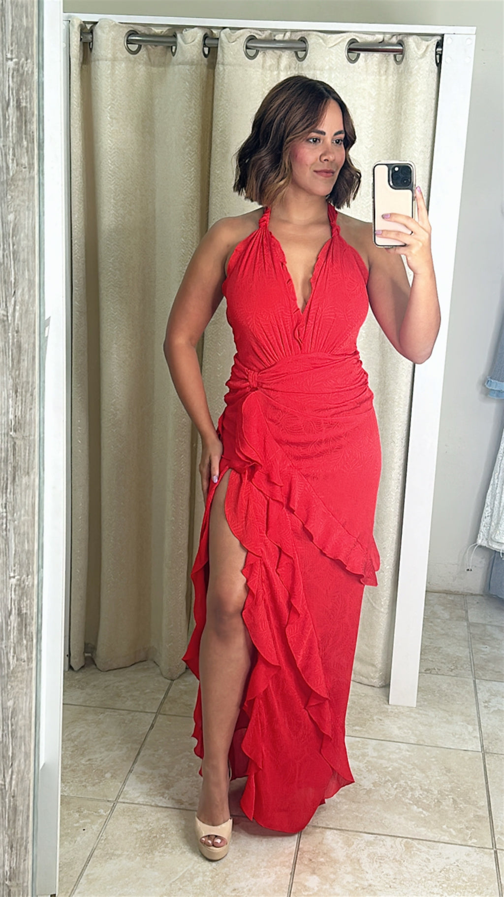 Red Fashion Maxi Dress