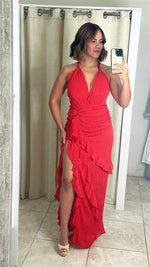 Red Fashion Maxi Dress