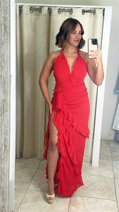 Red Fashion Maxi Dress