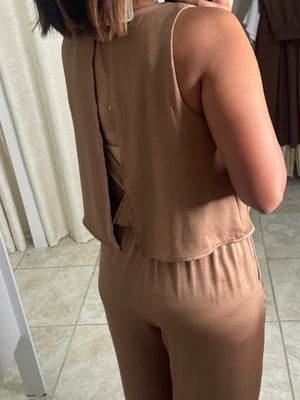 Café Silk Jumpsuit