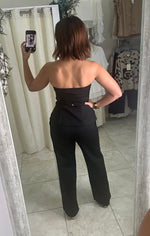 Black Strapless Pant set