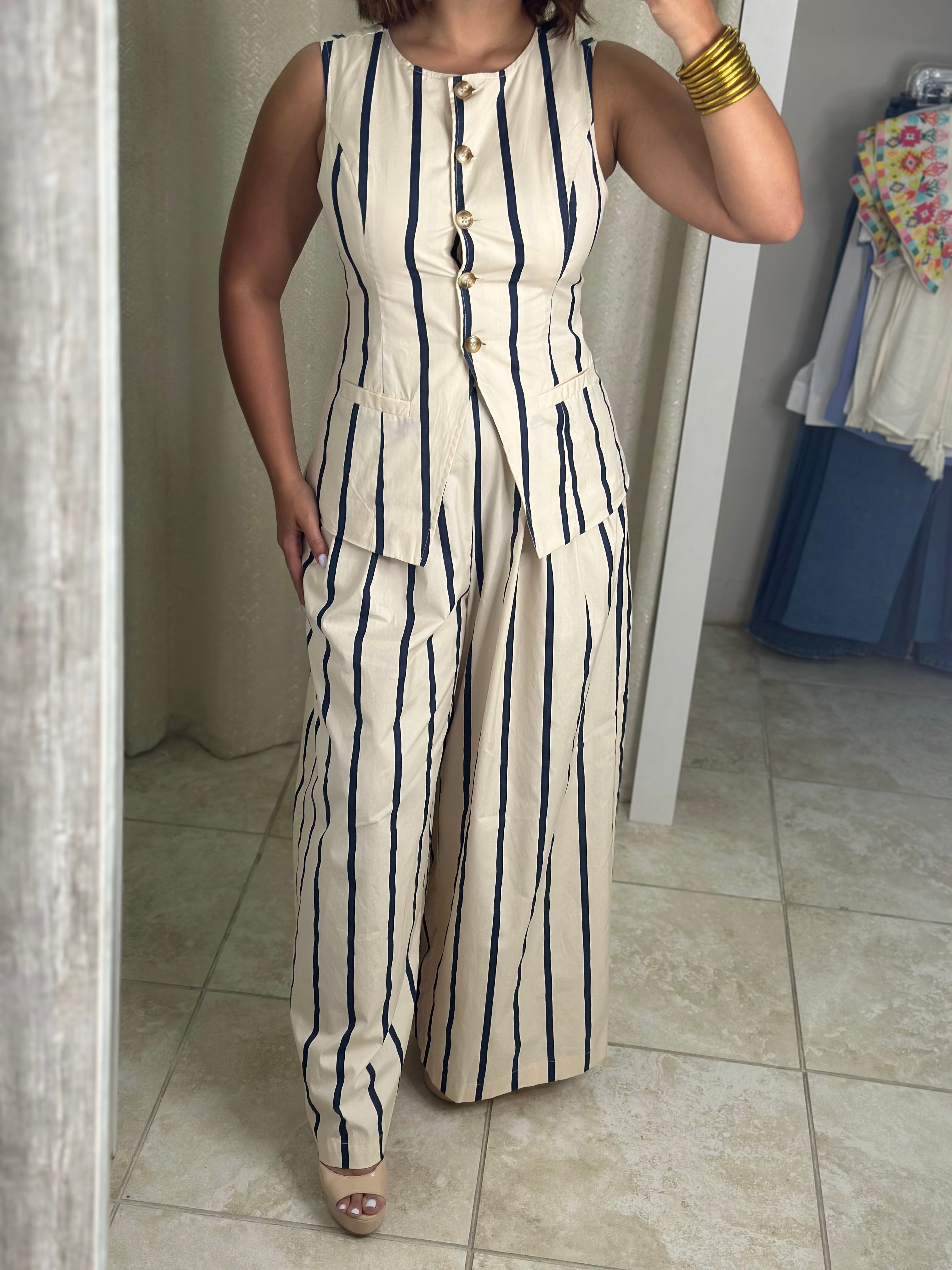 Striped Pant Set
