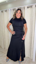 Knitted Black Maxi Dress