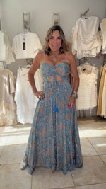 Strapless Boho Maxi Dress