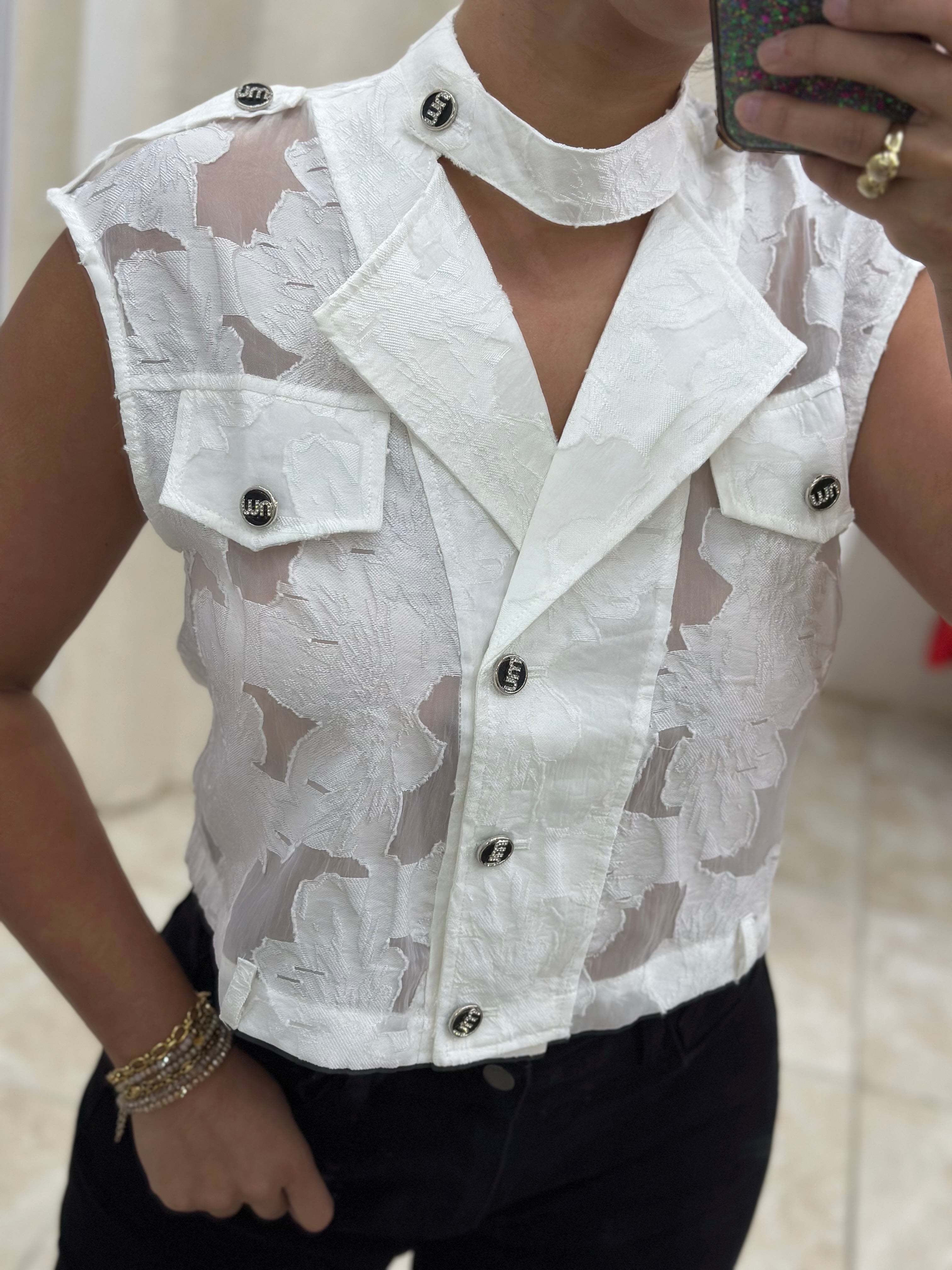 Bone White Blouse