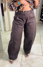 Solid Color Barrel Pant