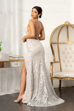 Silver/Nude Formal Dress
