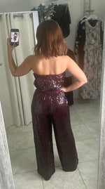 Burgandy Sequin Jumsuit