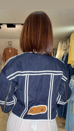 Mixed Media Corset Jacket And Crop Top Set